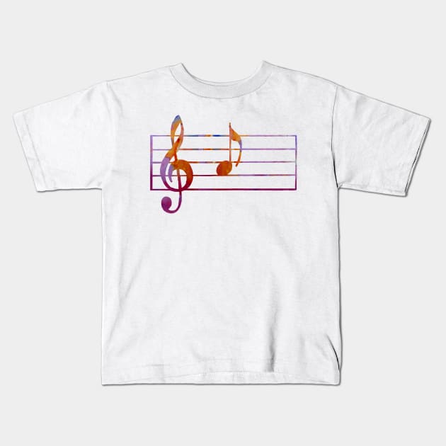 Musical Note A Kids T-Shirt by BittenByErmines